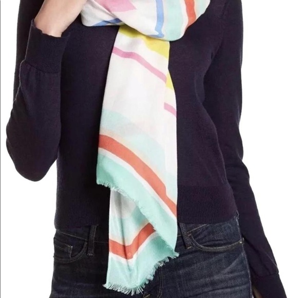 NWT Kate Spade Cape Stripe Oblong Scarf/Shawl!! - Picture 2 of 8